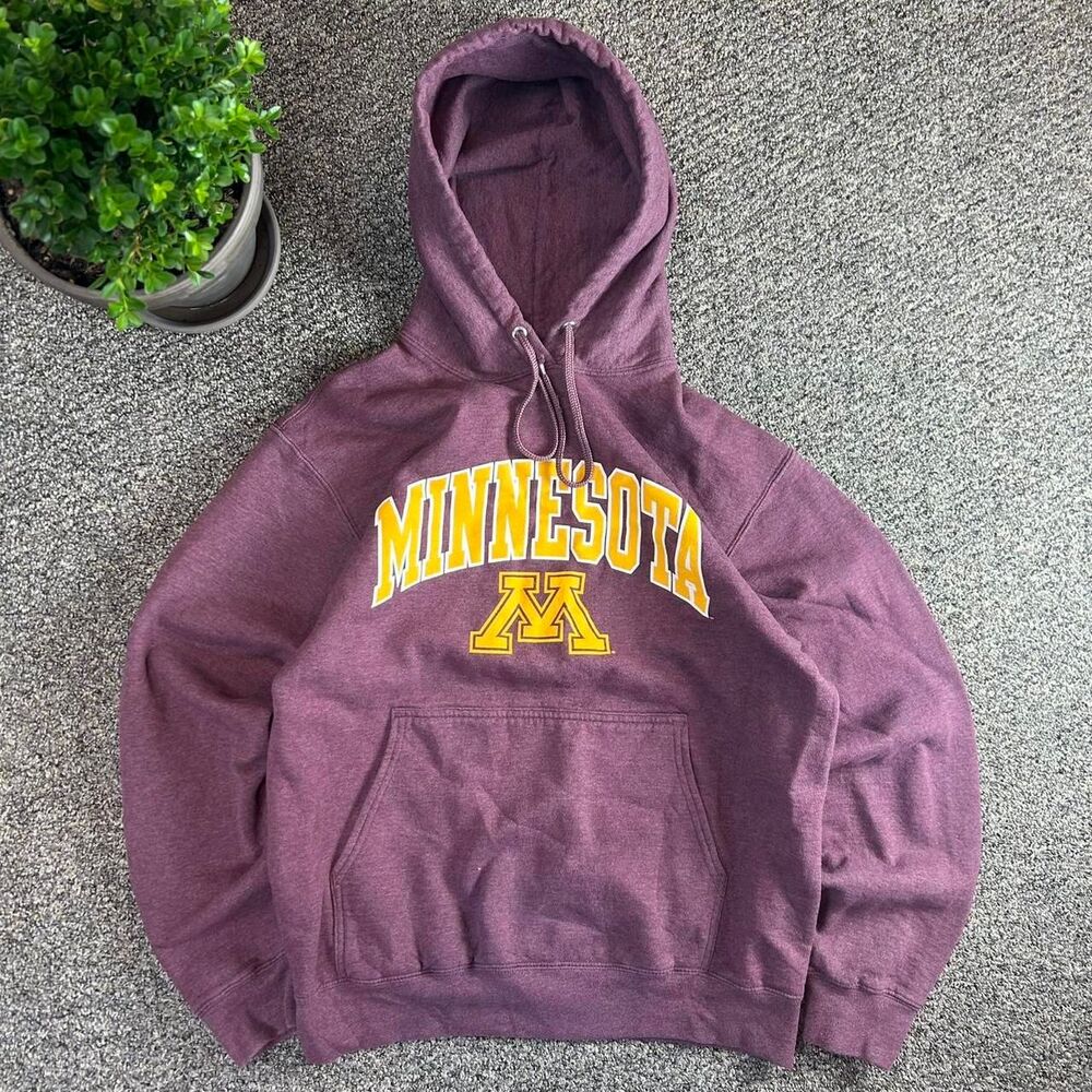 Unbranded Men's Burgundy and Purple Hoodie